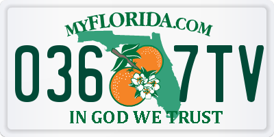 FL license plate 0367TV