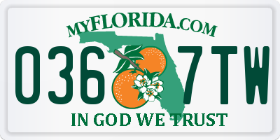 FL license plate 0367TW