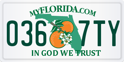FL license plate 0367TY