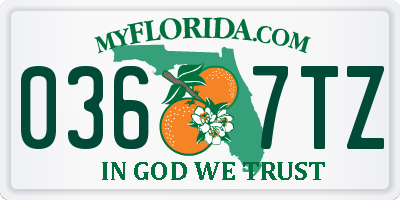 FL license plate 0367TZ