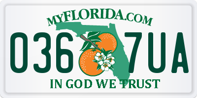FL license plate 0367UA