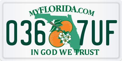 FL license plate 0367UF