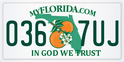 FL license plate 0367UJ