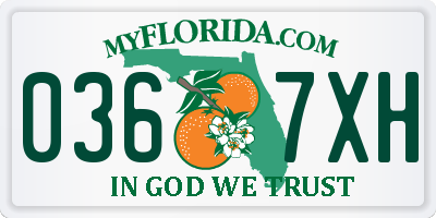 FL license plate 0367XH
