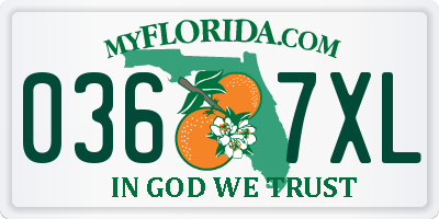 FL license plate 0367XL