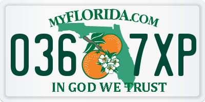 FL license plate 0367XP