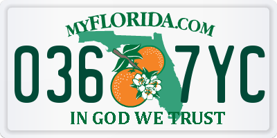 FL license plate 0367YC