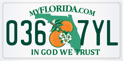 FL license plate 0367YL