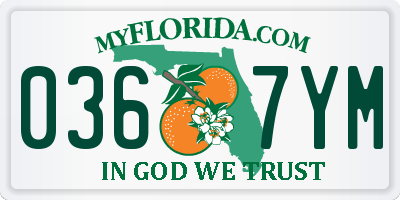 FL license plate 0367YM