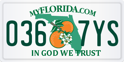 FL license plate 0367YS