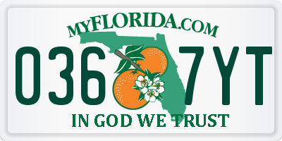 FL license plate 0367YT