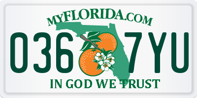 FL license plate 0367YU