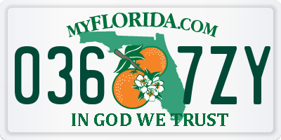 FL license plate 0367ZY
