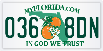 FL license plate 0368DN
