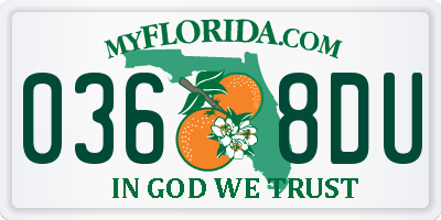 FL license plate 0368DU
