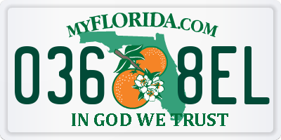 FL license plate 0368EL