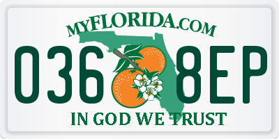 FL license plate 0368EP