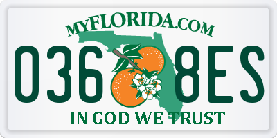 FL license plate 0368ES