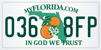 FL license plate 0368FP