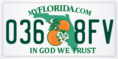 FL license plate 0368FV