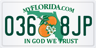 FL license plate 0368JP
