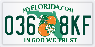 FL license plate 0368KF