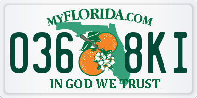 FL license plate 0368KI