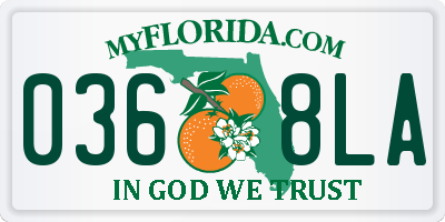FL license plate 0368LA