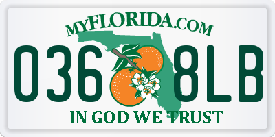 FL license plate 0368LB