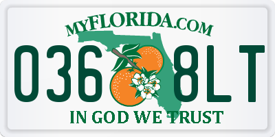 FL license plate 0368LT