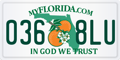 FL license plate 0368LU
