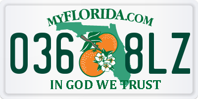 FL license plate 0368LZ