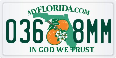 FL license plate 0368MM