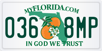 FL license plate 0368MP