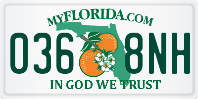 FL license plate 0368NH