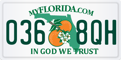 FL license plate 0368QH