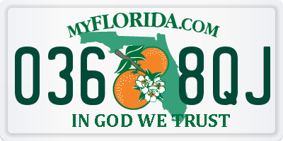 FL license plate 0368QJ