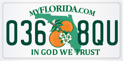 FL license plate 0368QU