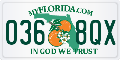 FL license plate 0368QX