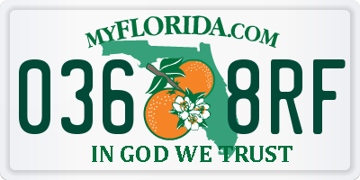 FL license plate 0368RF