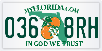 FL license plate 0368RH