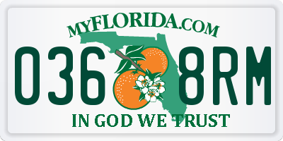 FL license plate 0368RM