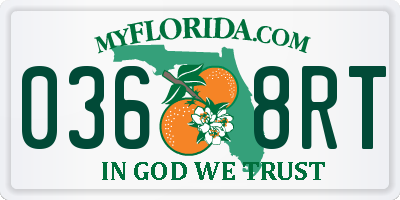 FL license plate 0368RT