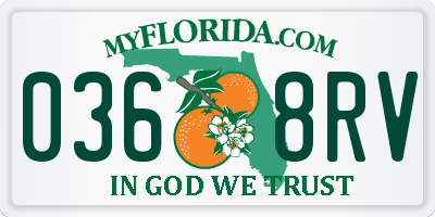 FL license plate 0368RV
