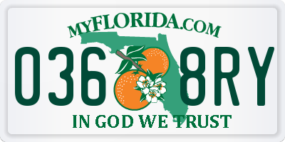 FL license plate 0368RY