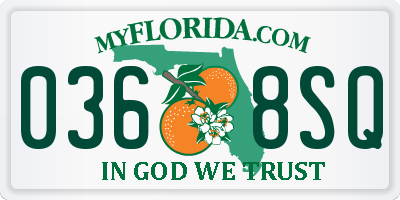 FL license plate 0368SQ