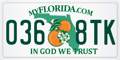 FL license plate 0368TK