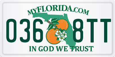 FL license plate 0368TT