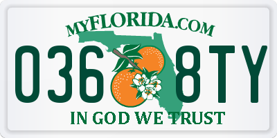 FL license plate 0368TY