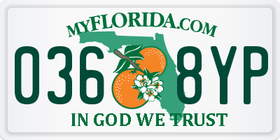 FL license plate 0368YP